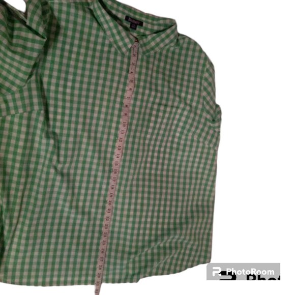 Roaman's gingham blouse sz 32W (5X) - Picture 8 of 11